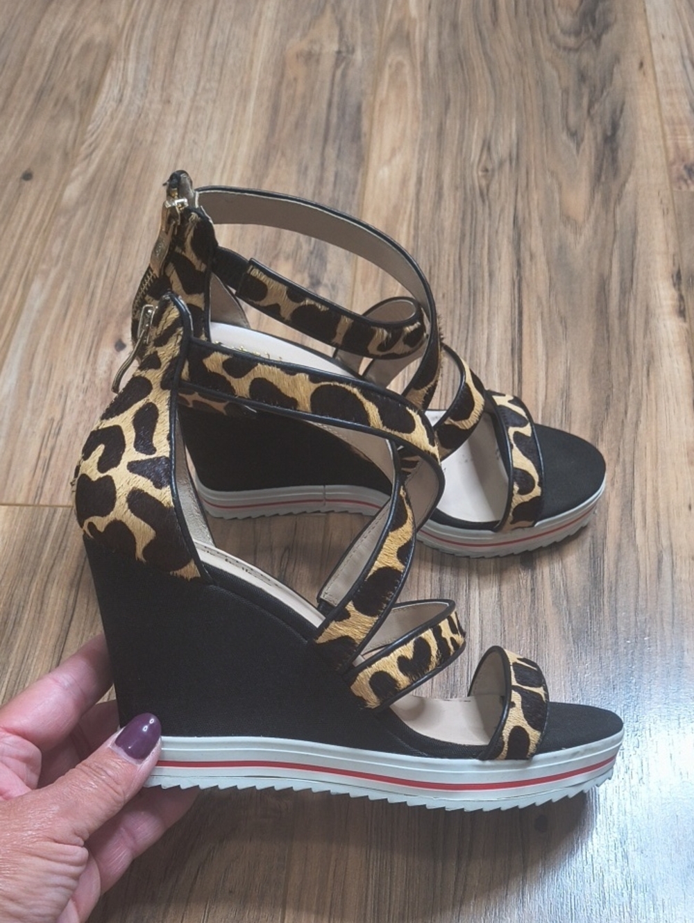 Nicole Miller Artelier Charlie Wedge Sandals